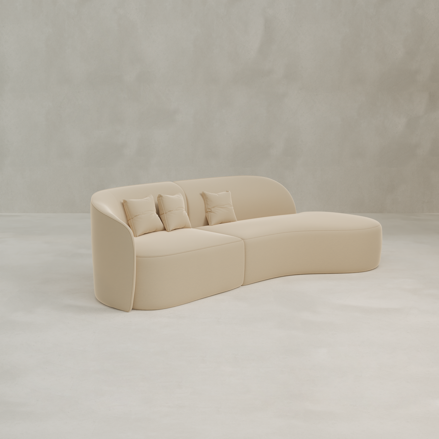 Marlow Curved Modular Cream Sofa