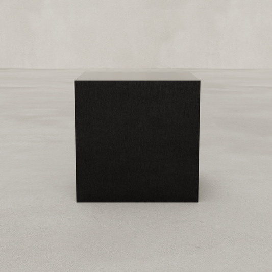 Forge Steel Cube Plinth - Black