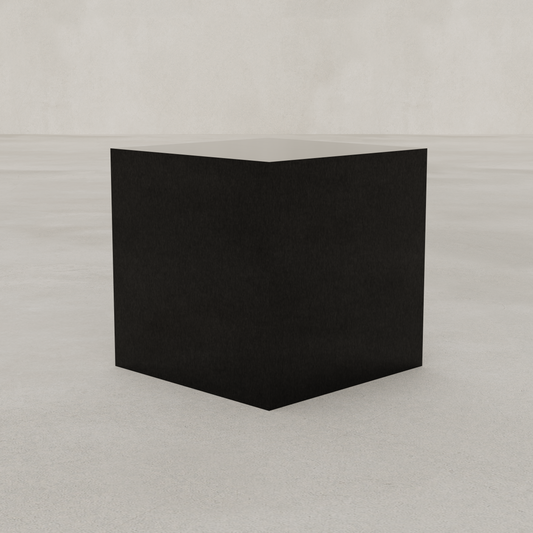 Forge Steel Cube Plinth - Black