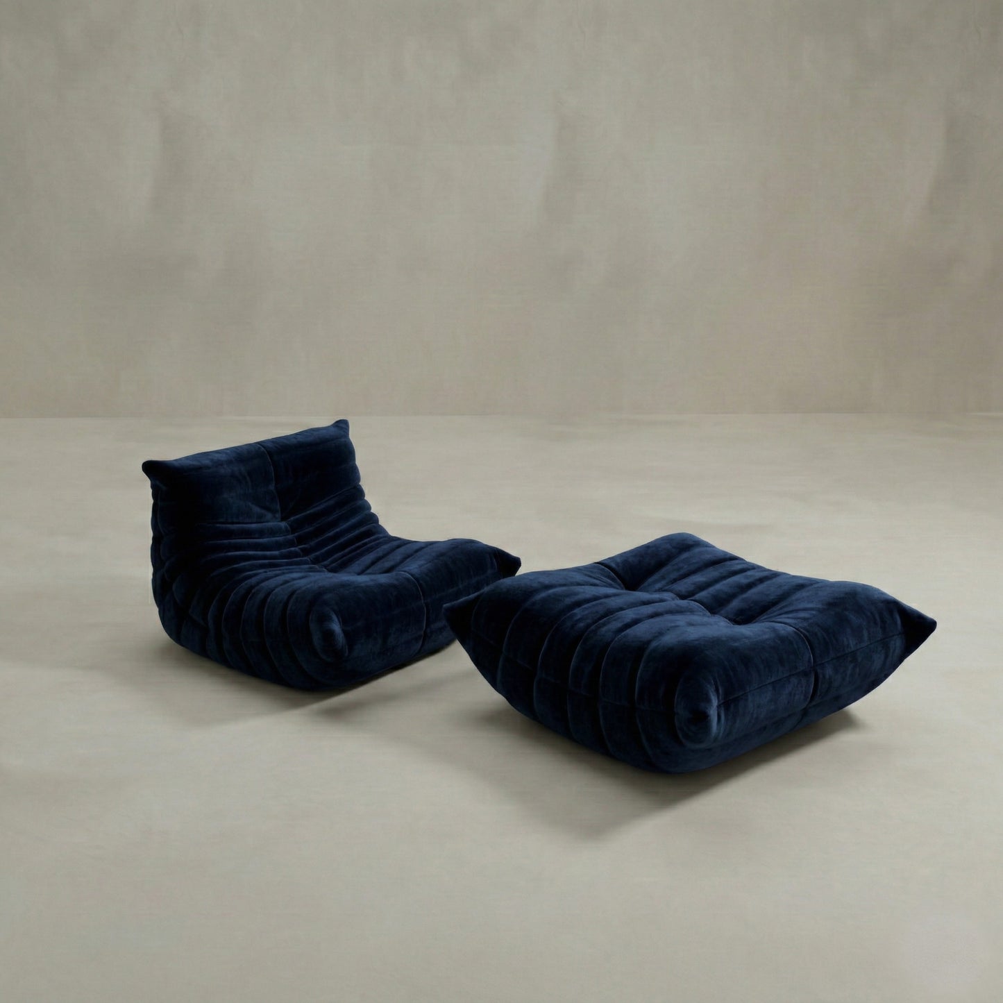 Rolo Lounge Sofa Chair with Ottoman