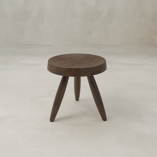 Athena Short Stool - WOOD / EBONY WALNUT - Tables