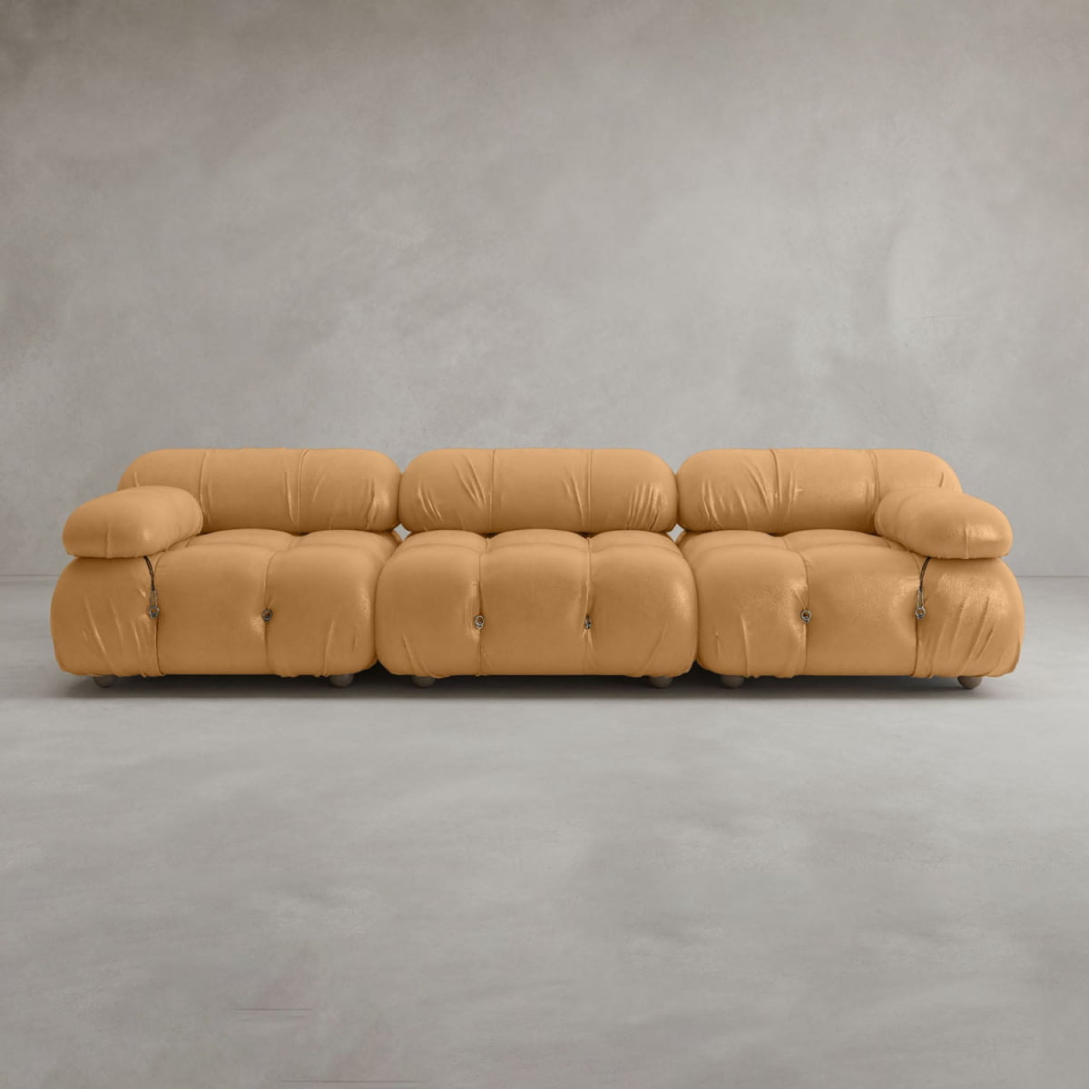 Belmont Sofa Classic Combination - ITALIAN LEATHER / AMBERSTONE