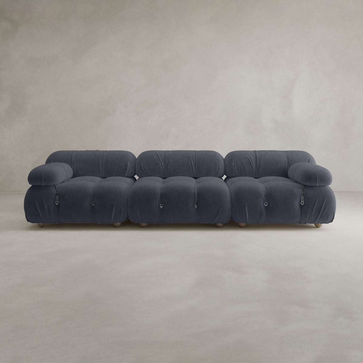 Belmont Sofa Classic Combination - VELVET / SMOKE
