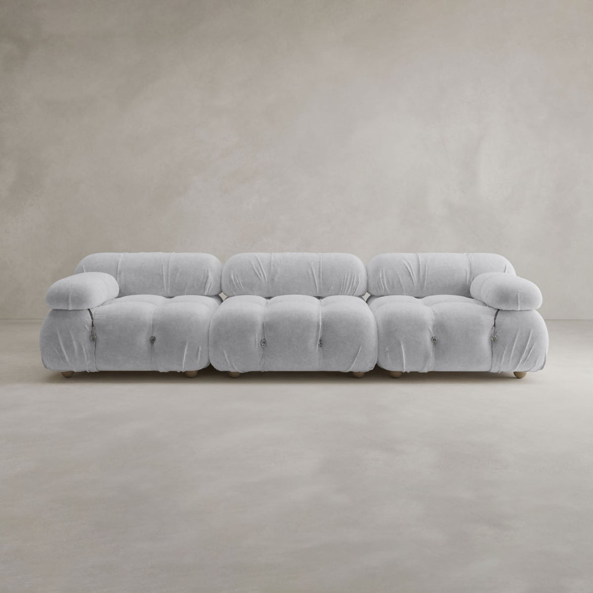 Belmont Sofa Classic Combination - VELVET / STONE