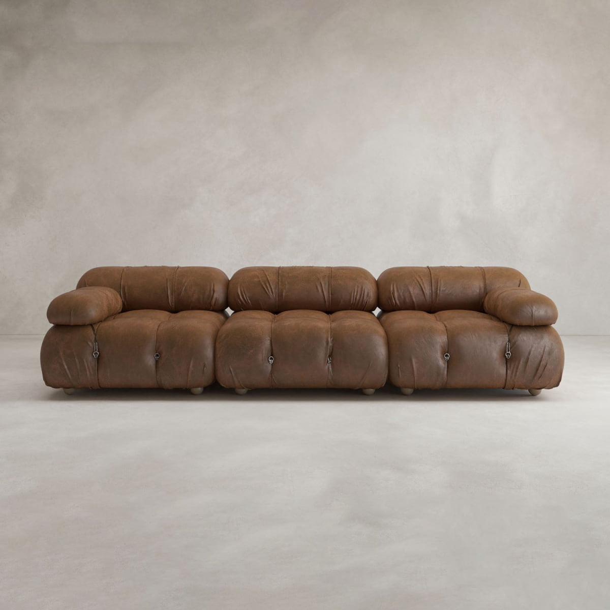 Belmont Sofa Classic Combination - VINTAGE LEATHER / GINGERBREAD