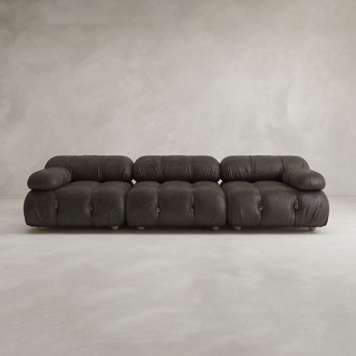 Belmont Sofa Classic Combination - VINTAGE LEATHER / OBSIDIAN