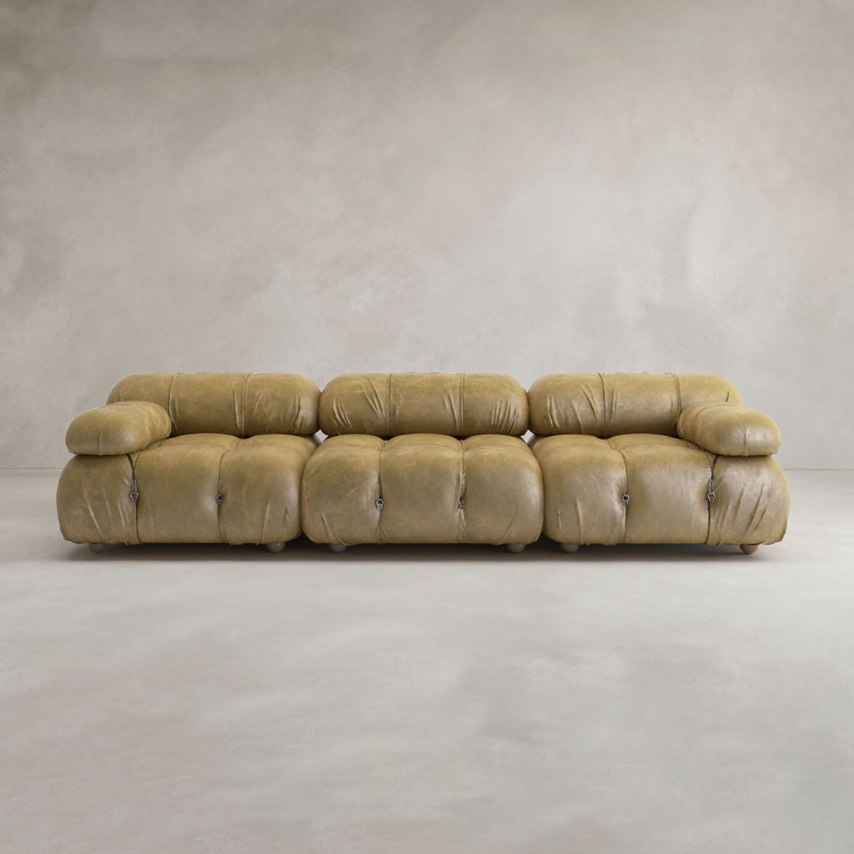 Belmont Sofa Classic Combination - VINTAGE LEATHER / SEMOLINA