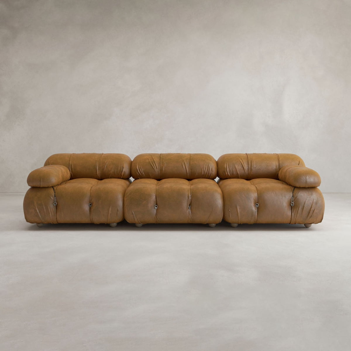 Belmont Sofa Classic Combination - VINTAGE LEATHER / AMARANTH