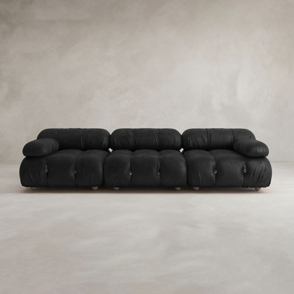 Belmont Sofa Classic Combination - VINTAGE LEATHER / RAVEN