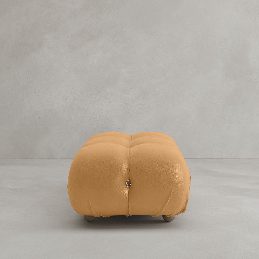 Belmont Sofa Ottoman - ITALIAN LEATHER / AMBERSTONE