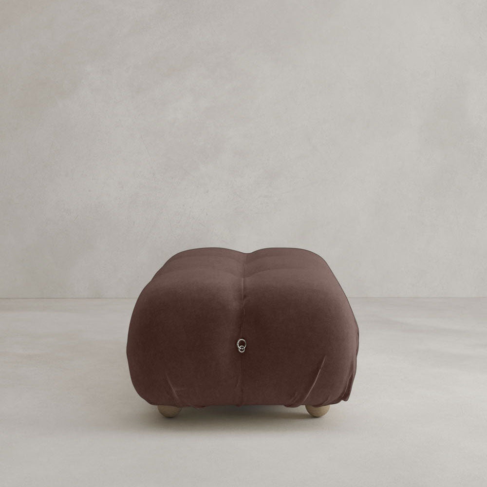 Belmont Sofa Ottoman - VELVET / AUBURN