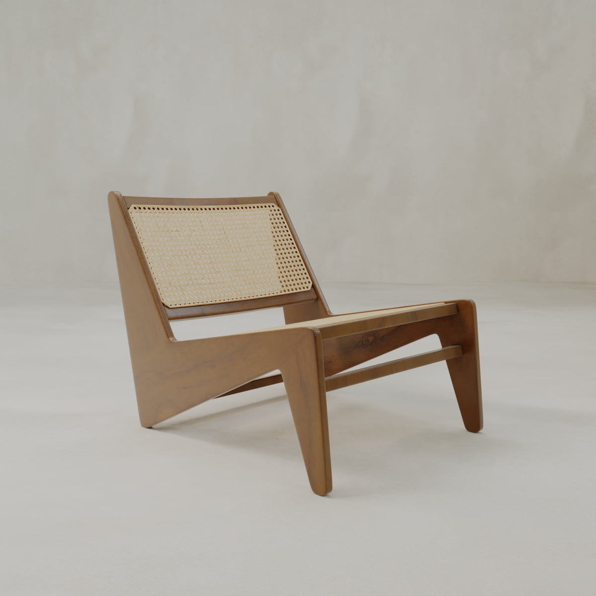 Kangaroo Cane Chair - WOOD / EBONY WALNUT