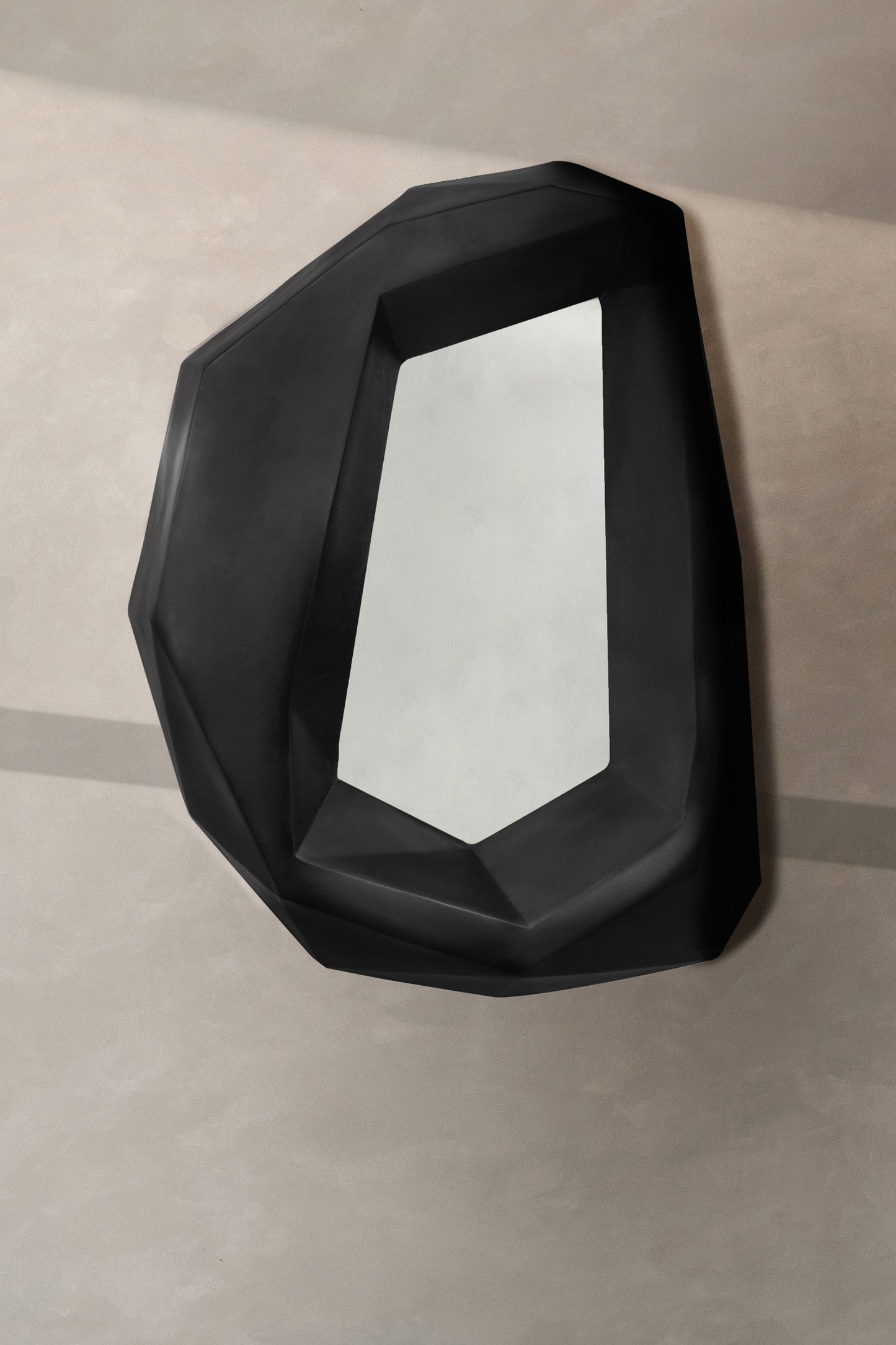 Facet Mirror In Black