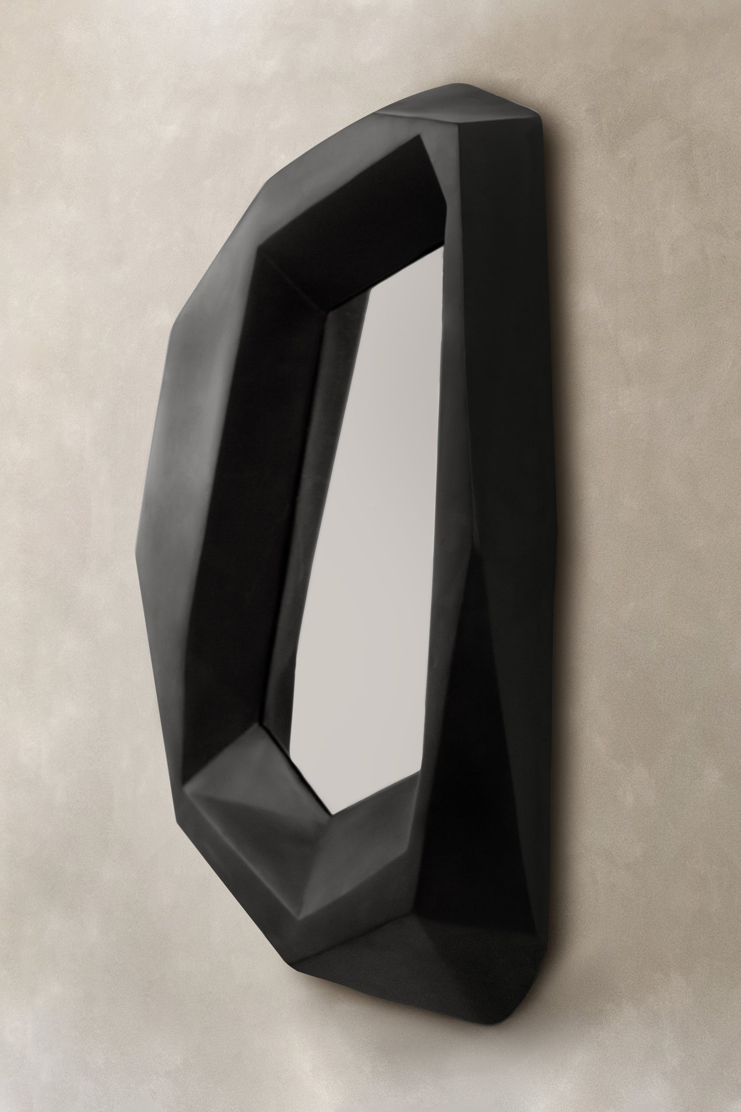 Facet Mirror In Black