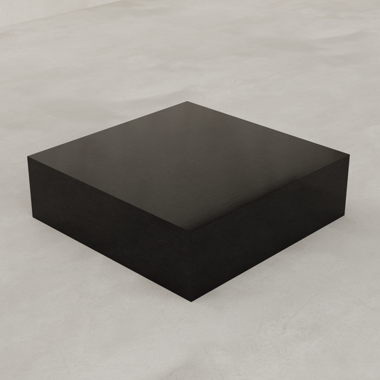 Forge Steel Large Square Plinth - Black