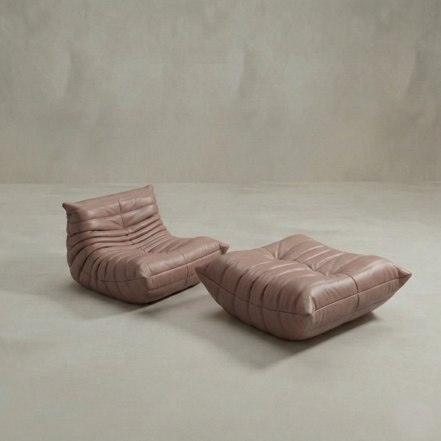 Rolo Lounge Sofa Chair with Ottoman