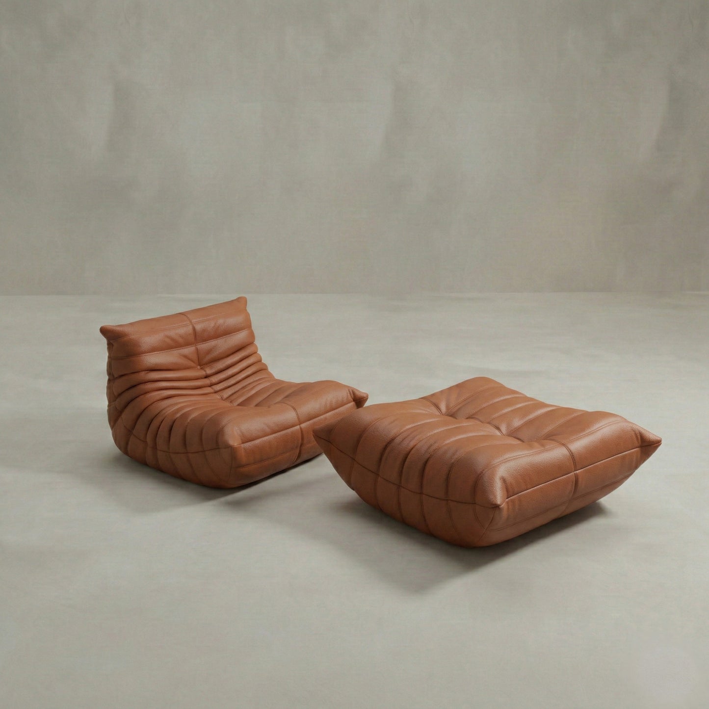 Rolo Lounge Sofa Chair with Ottoman