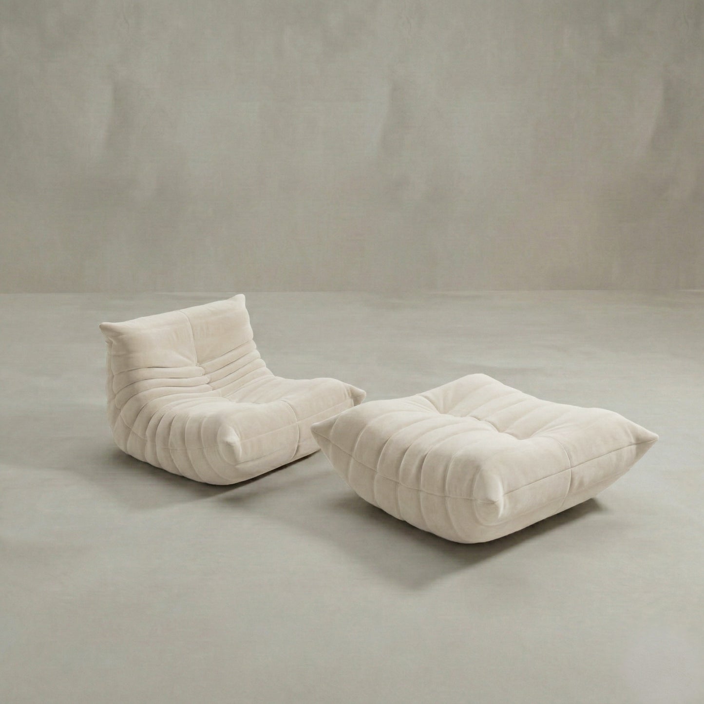 Rolo Lounge Sofa Chair with Ottoman