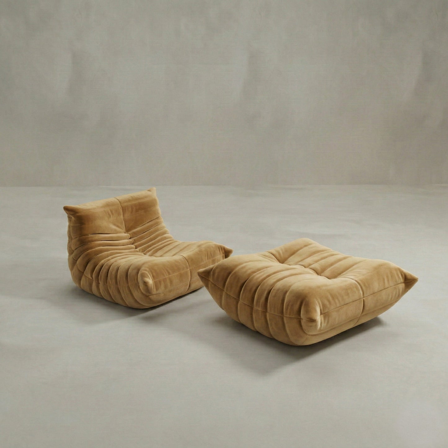 Rolo Lounge Sofa Chair with Ottoman