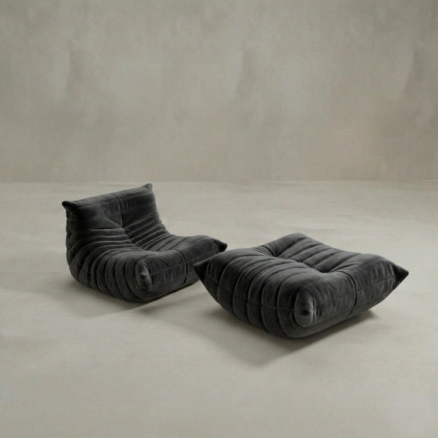 Rolo Lounge Sofa Chair with Ottoman