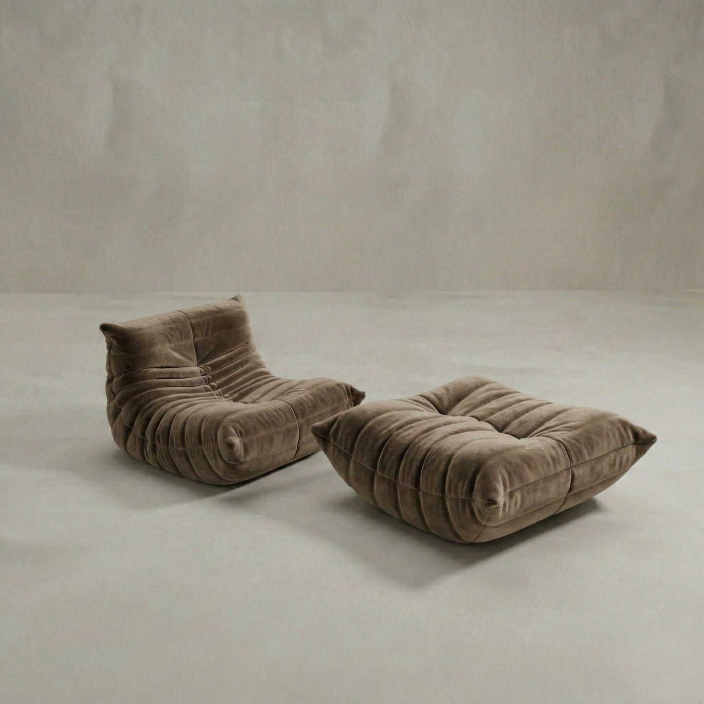 Rolo Lounge Sofa Chair with Ottoman