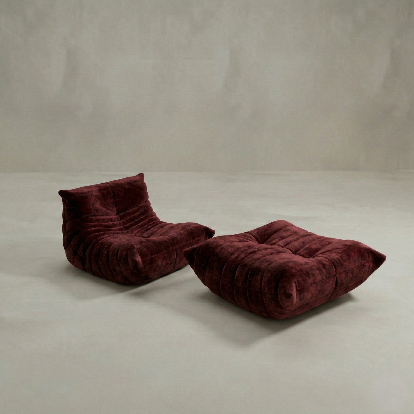 Rolo Lounge Sofa Chair with Ottoman