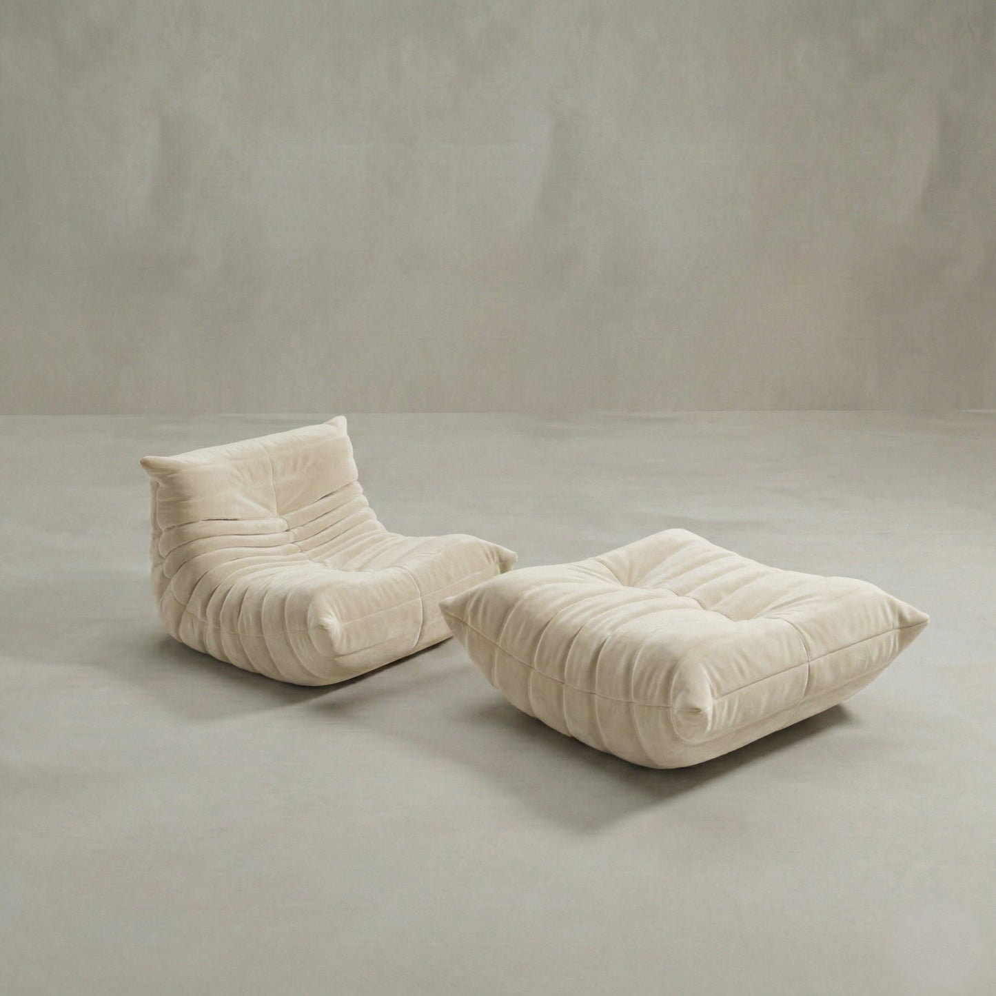 Rolo Lounge Sofa Chair with Ottoman