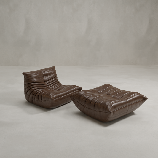 Rolo Lounge Sofa Chair with Ottoman