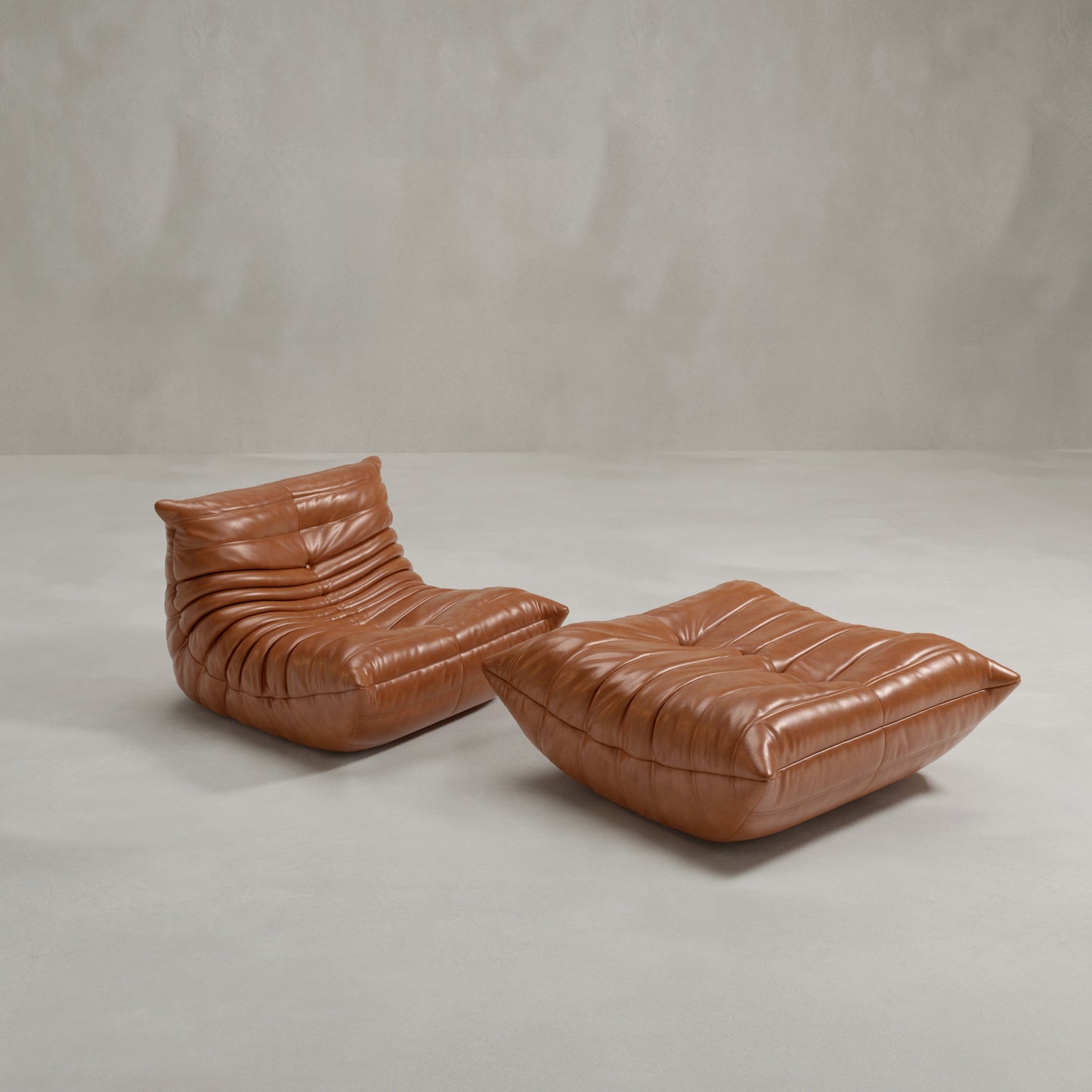 Rolo Lounge Sofa Chair with Ottoman
