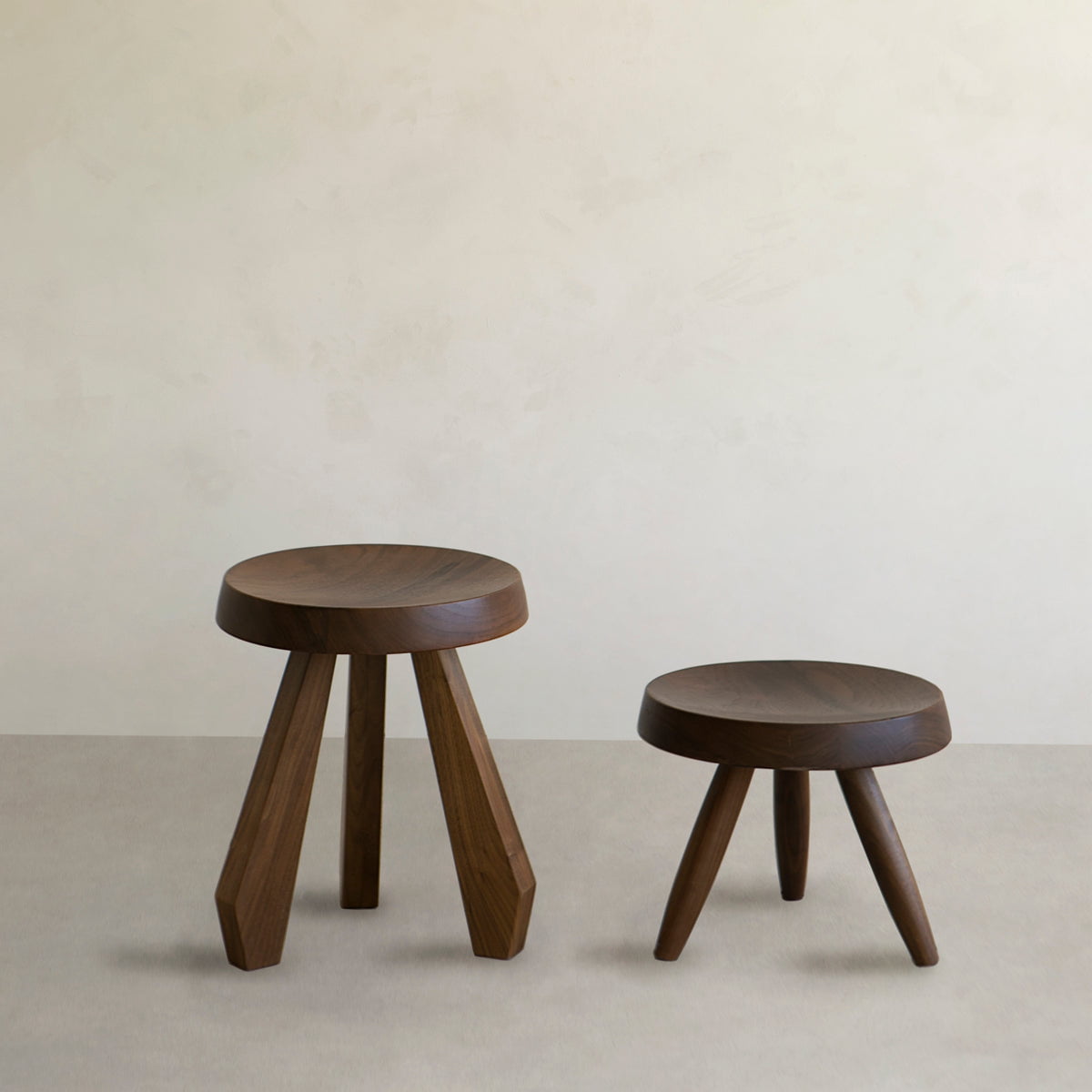 Amara and Athena Stool Set - WOOD / EBONY WALNUT - Tables