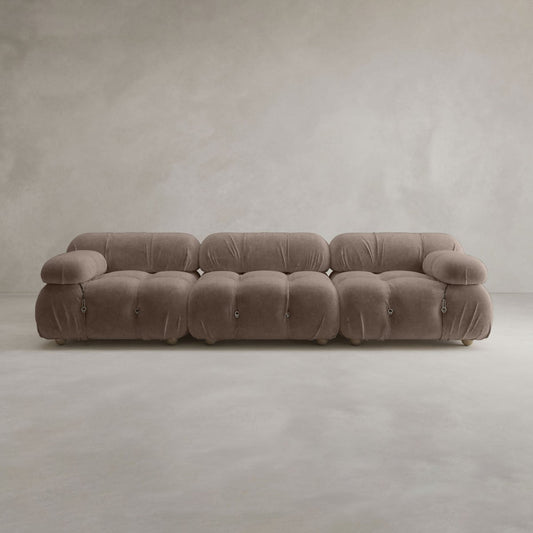 Belmont Sofa Classic Combination - VELVET / UMBER