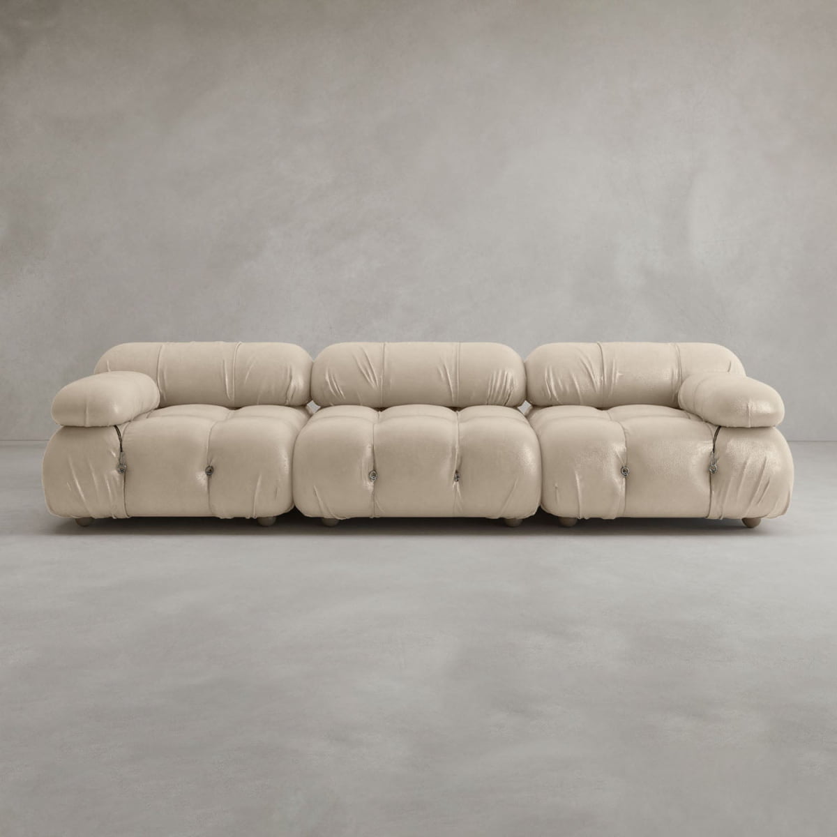 Belmont Sofa Classic Combination - ITALIAN LEATHER / BROWN RICE