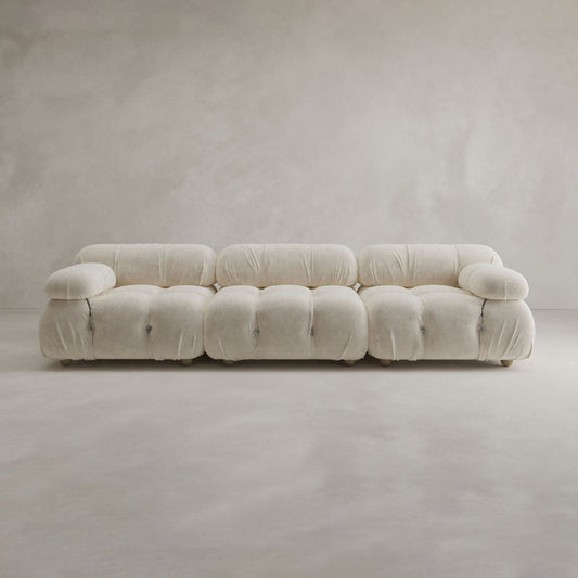 Belmont Sofa Classic Combination - VELVET / LINEN