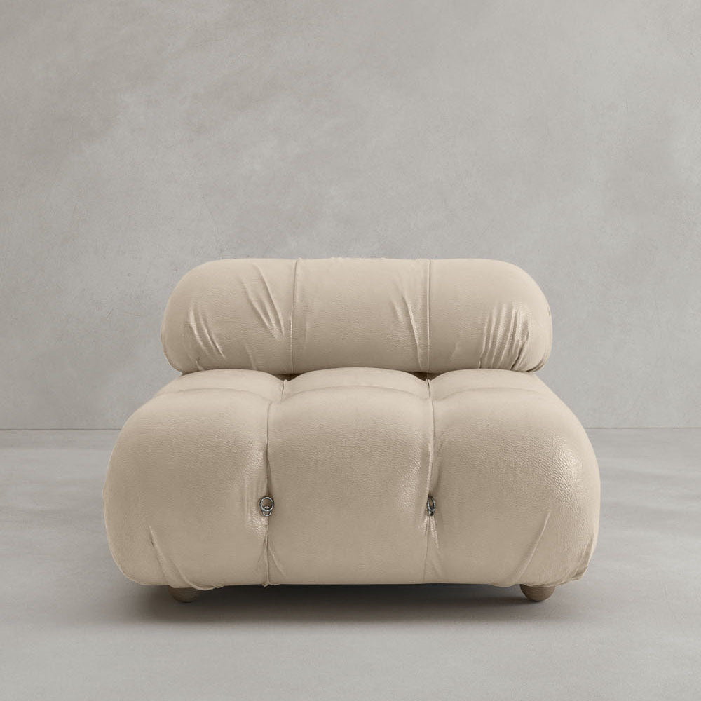 Belmont Sofa Middle Module - ITALIAN LEATHER / BROWN RICE