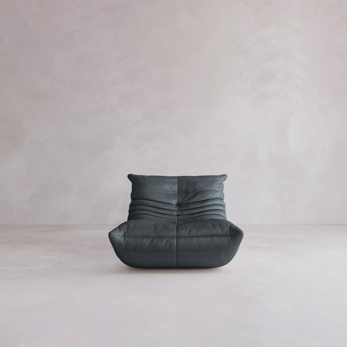 Rolo Lounge Chair - ITALIAN LEATHER / CINEROUS