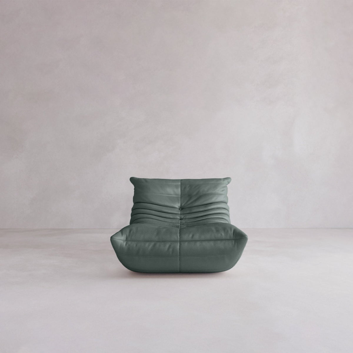 Rolo Lounge Chair - ITALIAN LEATHER / IVY