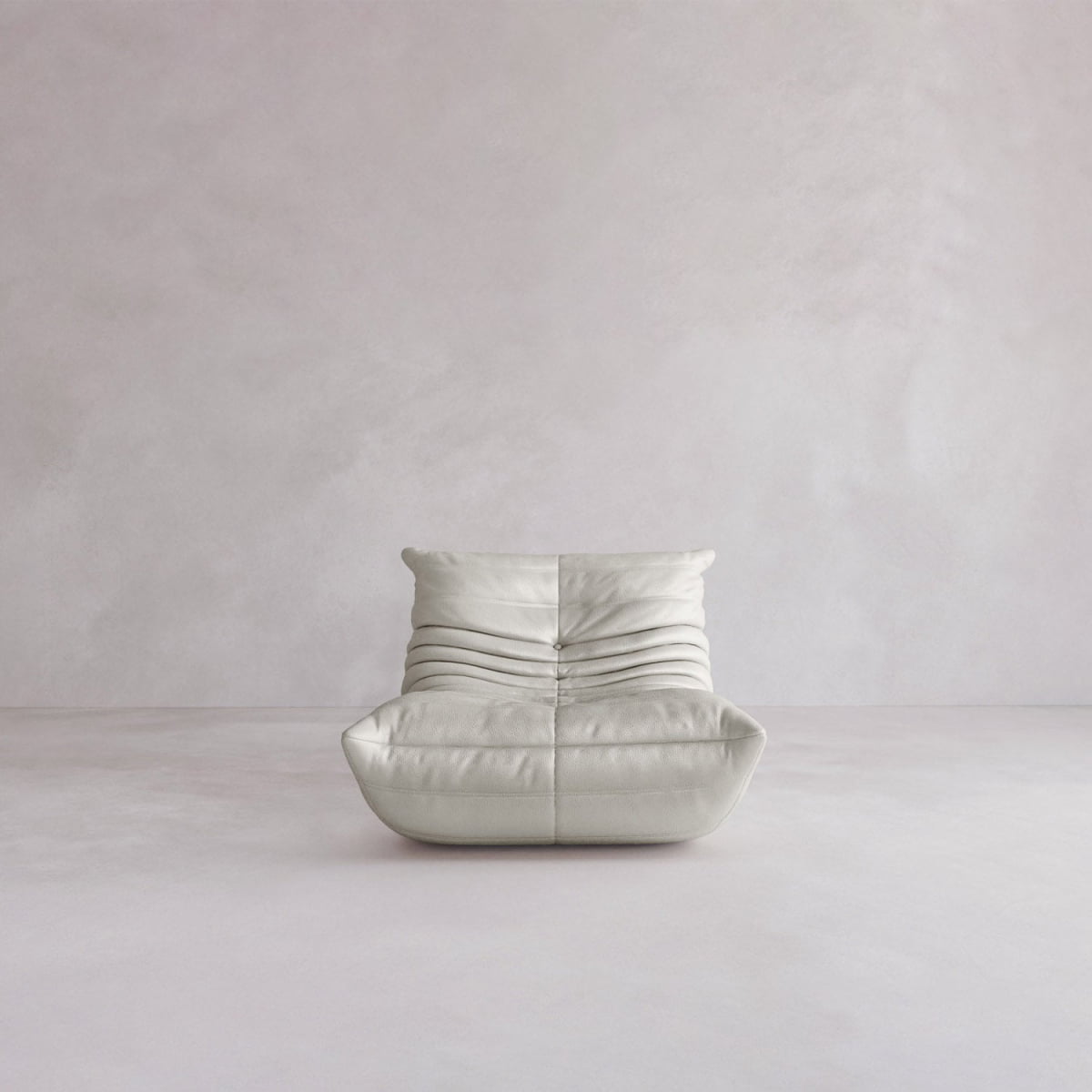 Rolo Lounge Chair - ITALIAN LEATHER / STERLING