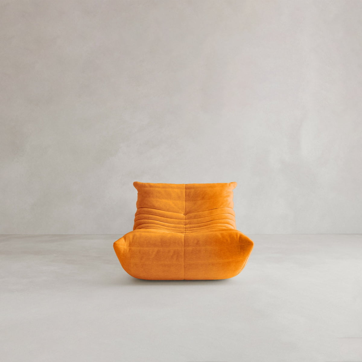 Rolo Lounge Chair - VELVET / CLEMENTINE