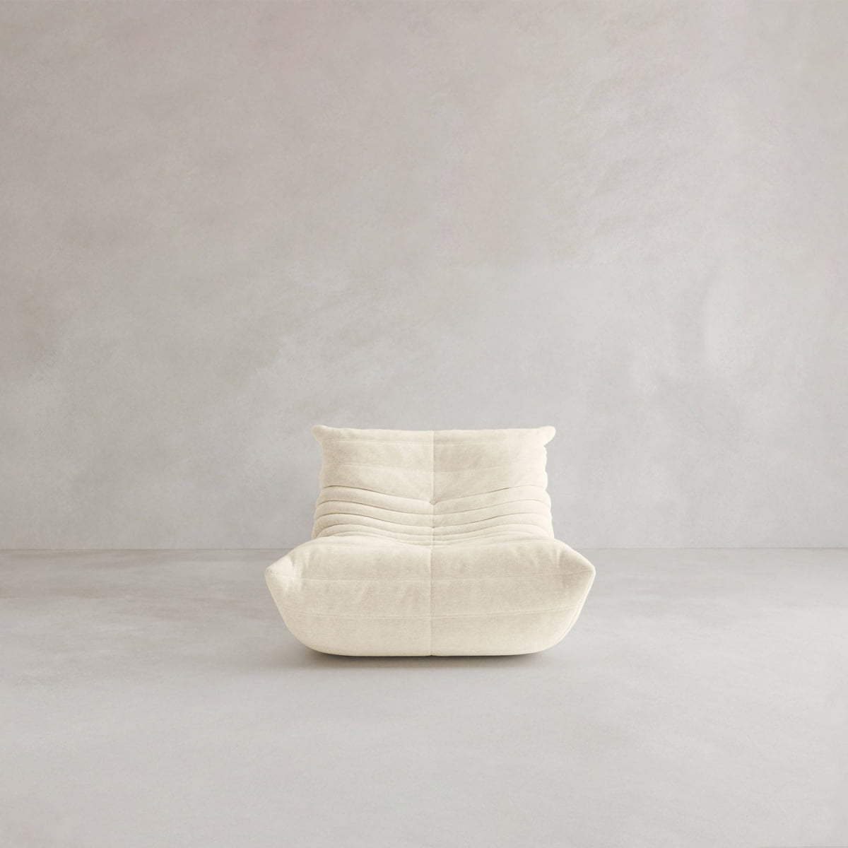 Rolo Lounge Chair - VELVET / COCONUT