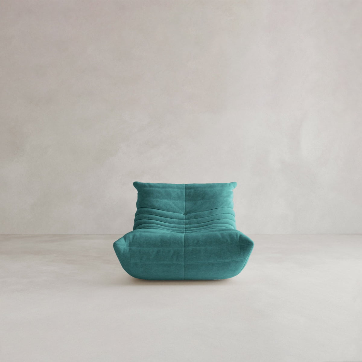 Rolo Lounge Chair - VELVET / TEAL